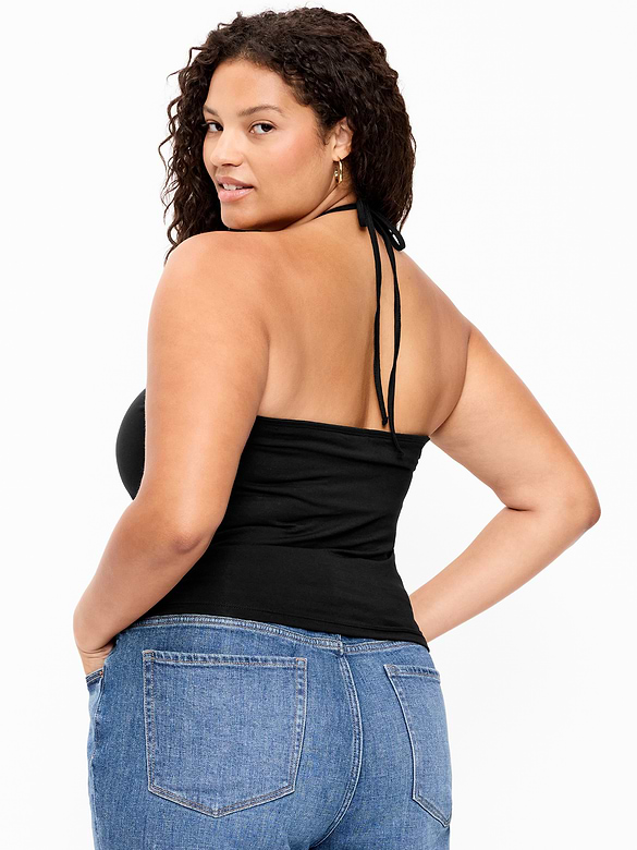 Tie-Neck Rosette Tube Top