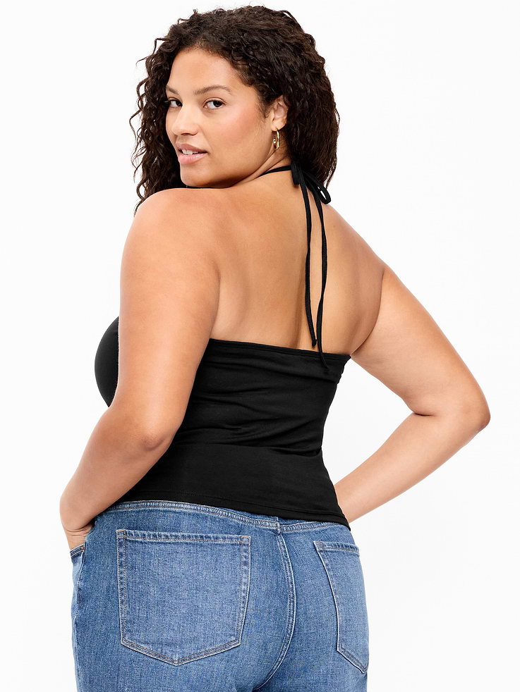 L'image numéro 9 présente Bustier à col écharpe à rosette
