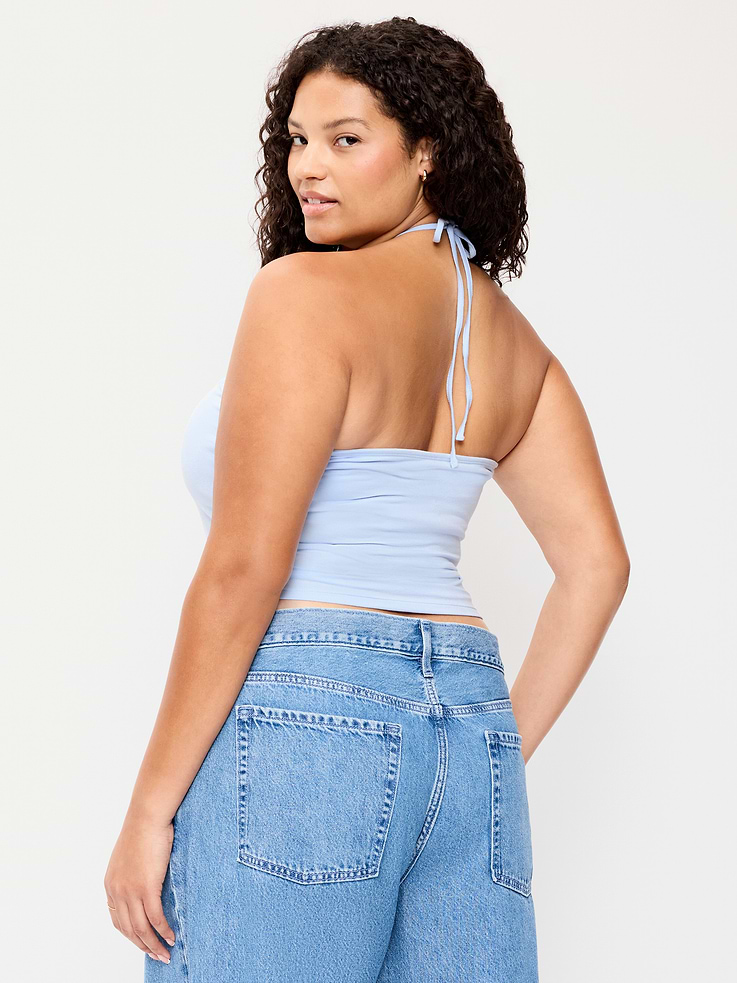L'image numéro 9 présente Bustier à col écharpe à rosette