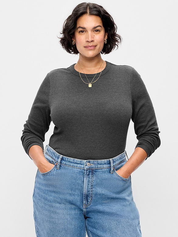Snug Long-Sleeve Crew-Neck T-Shirt