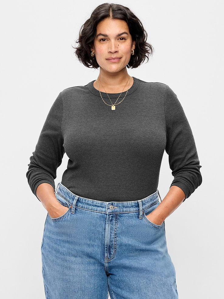 Image number 7 showing, Snug Long-Sleeve Crew-Neck T-Shirt