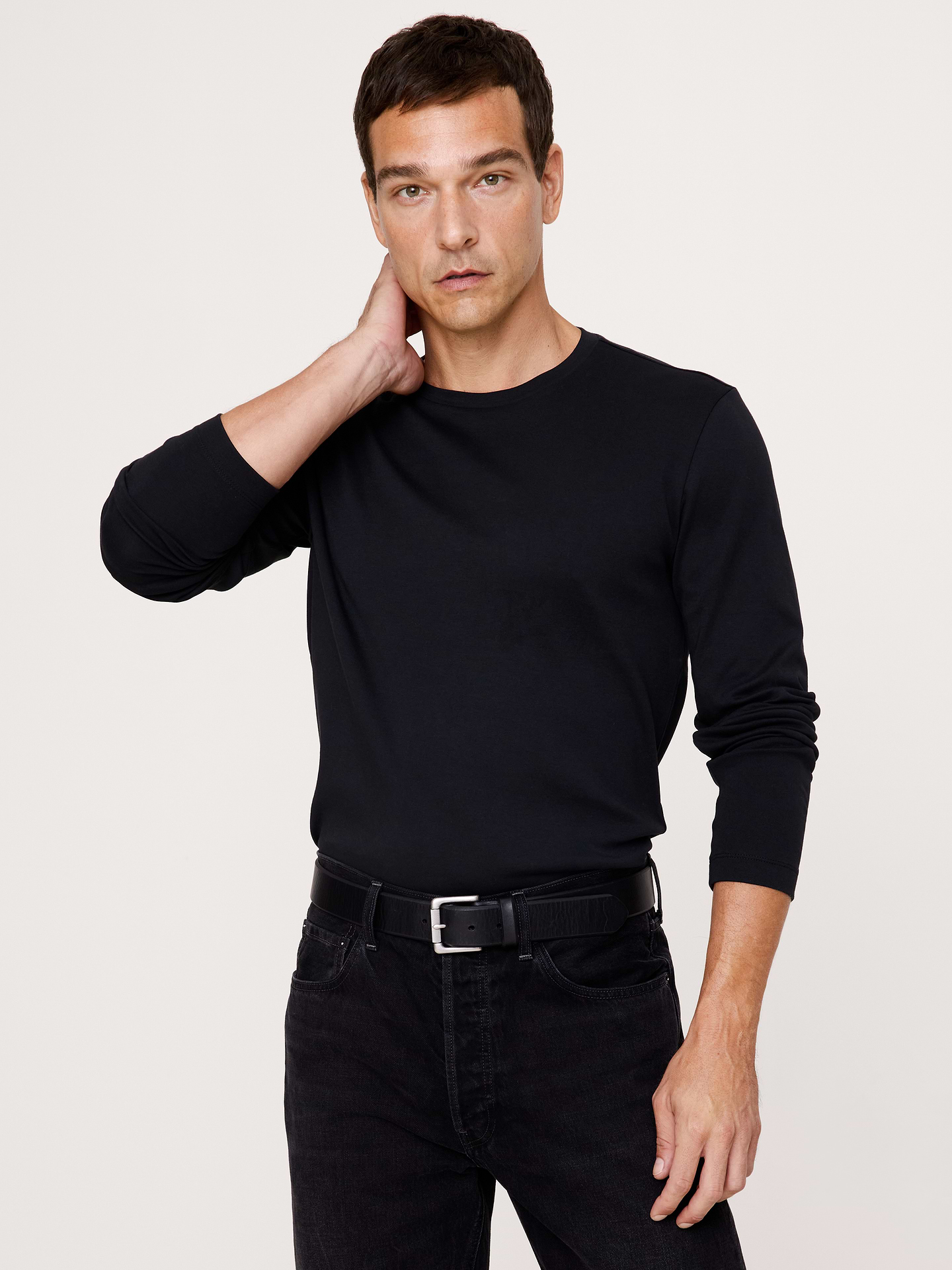 Image number 1 showing, Luxury-Touch Long-Sleeve T-Shirt