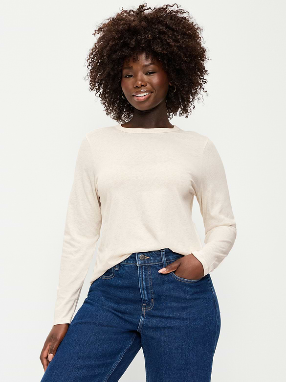 EveryWear Long-Sleeve Crew-Neck T-Shirt