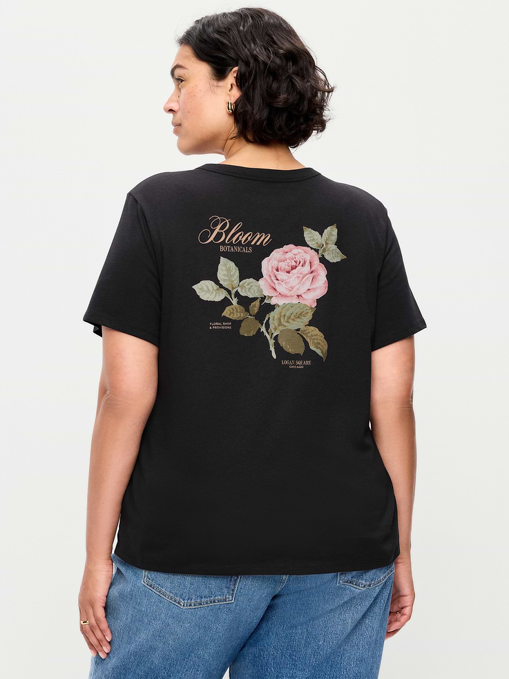 L'image numéro 8 présente T-shirt passe-partout ras du cou à imprimé
