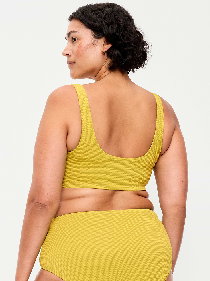 Image number 5 showing, Pique Scoop-Neck Swim Top