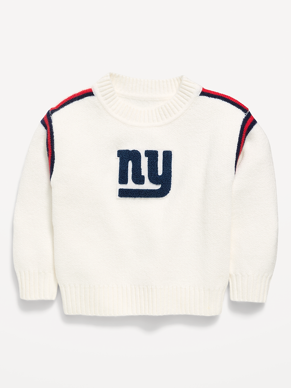 New York Giants Crew-Neck Sweater for Toddler Girls