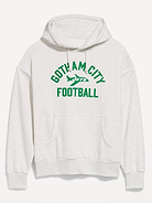 Image 1 of 1, drawstring hood, drop-shoulder sleeves, kangaroo pocket, graphic at front, rib-knit trim, pullover style, Product #916525