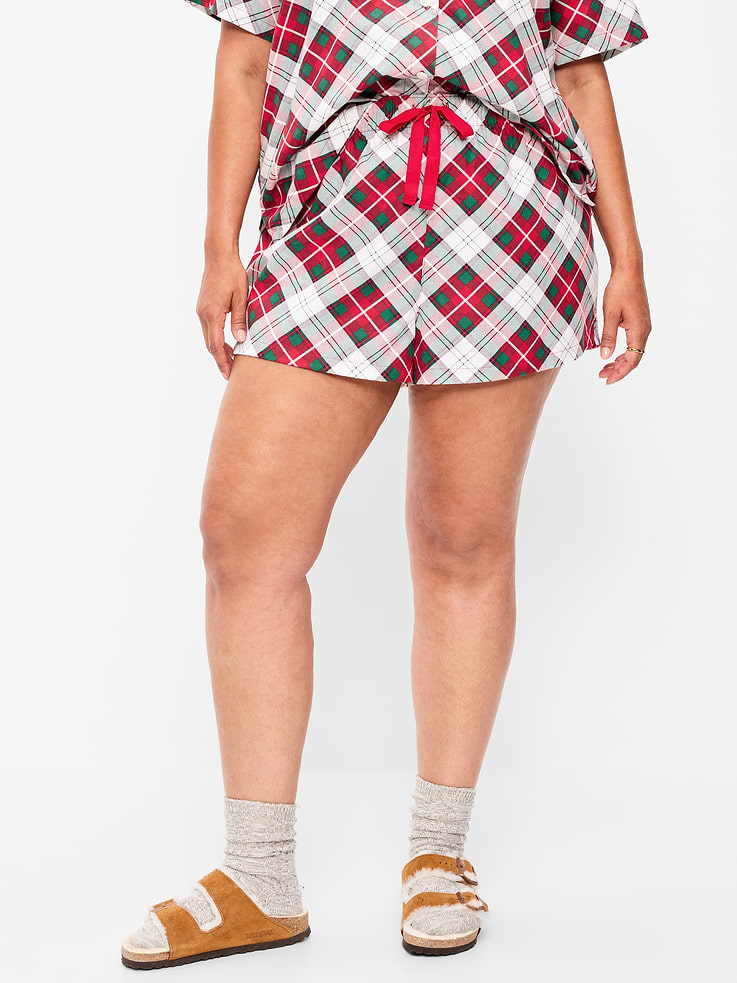 Image number 6 showing, Flannel Boxer Pajama Shorts for Women