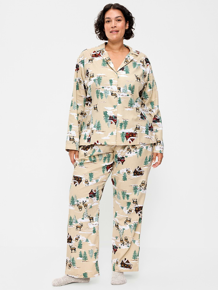Image number 6 showing, Printed Flannel Pajama Pant Set for Women