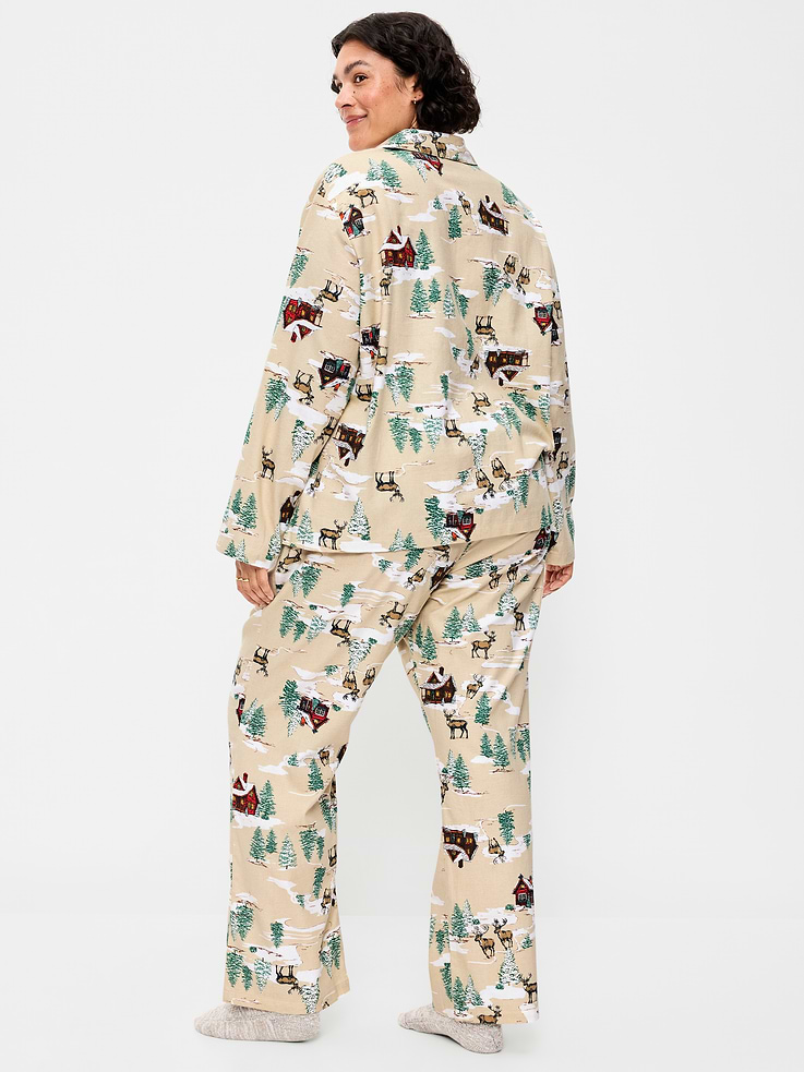 Image number 7 showing, Printed Flannel Pajama Pant Set for Women