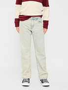 Image 1 of 5, interior adjustable waistband, snap-button closure in sizes 5-8, regular button closure in sizes 10-20, zip fly, scoop pockets and coin pocket in front, patch pockets in back, Product #907836