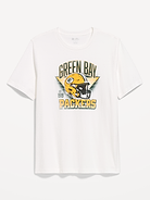 Image 1 of 2, rib-knit crew neck, short sleeves, graphic at front, Product #916208