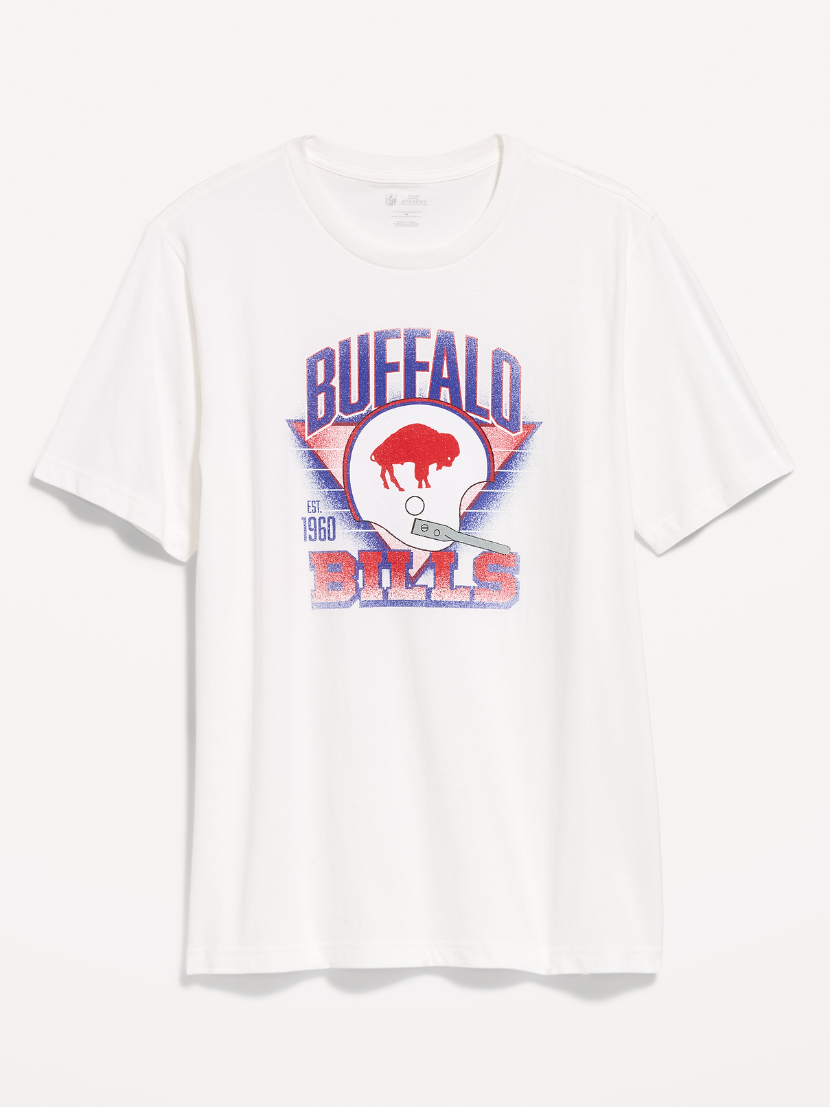 Image 1 of 2, rib-knit crew neck, short sleeves, graphic at front, Product #916335