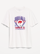 Image 1 of 2, rib-knit crew neck, short sleeves, graphic at front, Product #916335