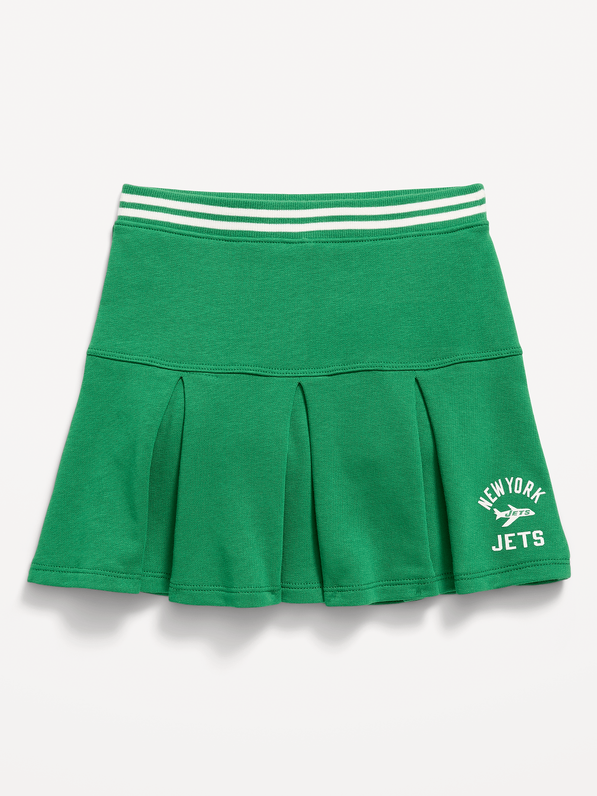 Image number 1 showing, New York Jets French Terry Pleated Skort for Toddler Girls