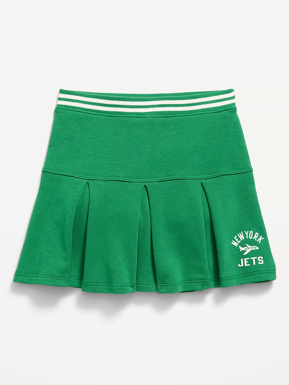 New York Jets French Terry Pleated Skort for Toddler Girls