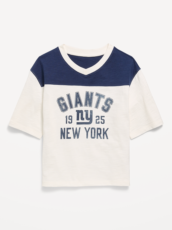 New York Giants Oversized Graphic Football T-Shirt for Girls