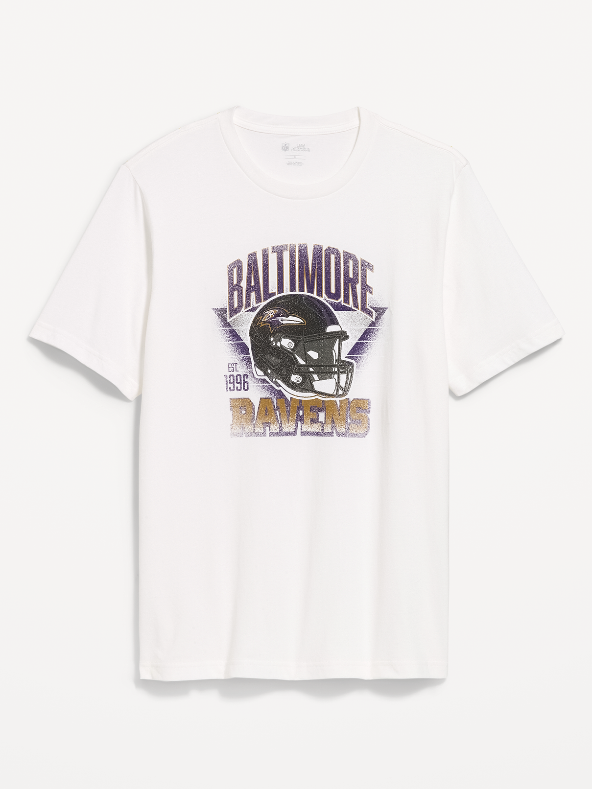 Image 1 of 1, rib-knit crew neck, short sleeves, graphic at front, Product #916668