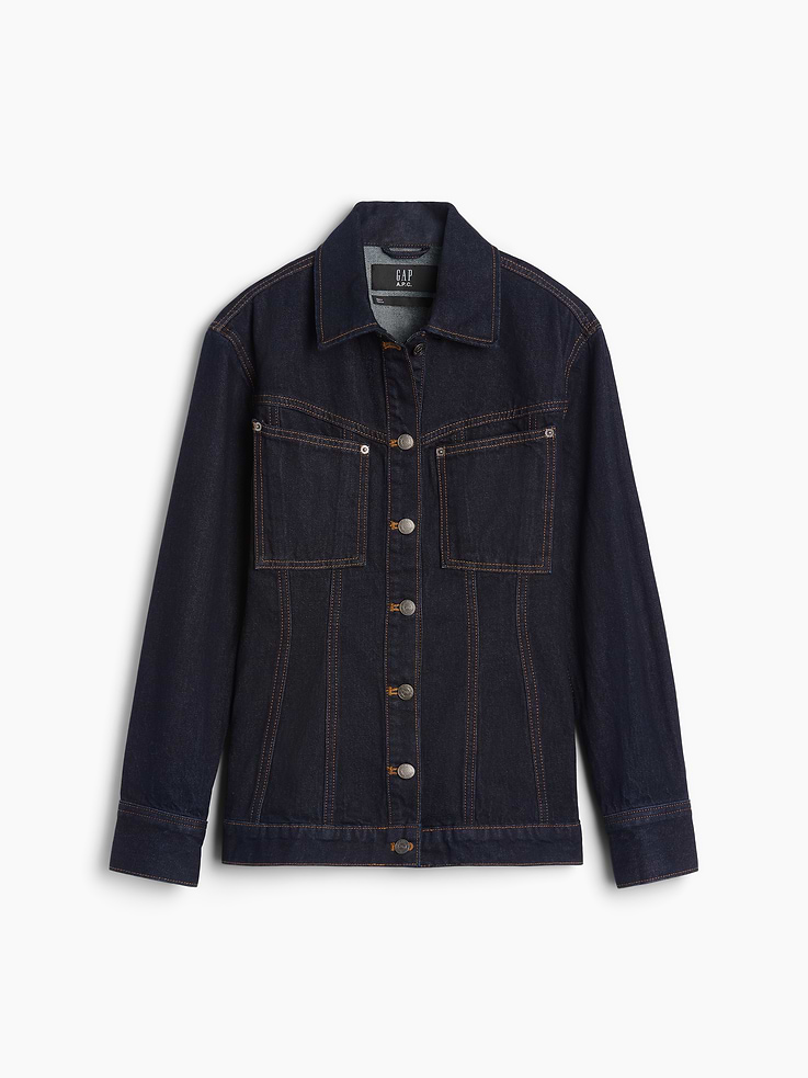 Image 9 of 9, Gap × A.P.C. Structured Denim Jacket, Cardmember Early Access