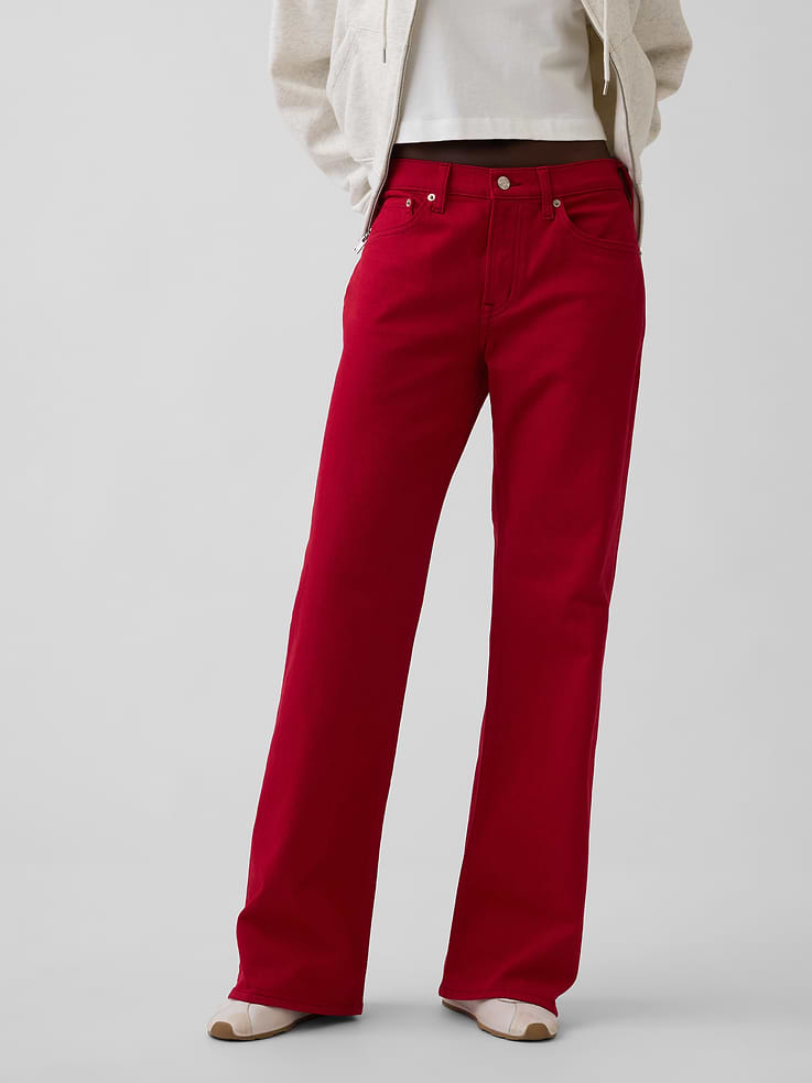 Image number 2 showing, Mid Rise Relaxed Flare Jeans