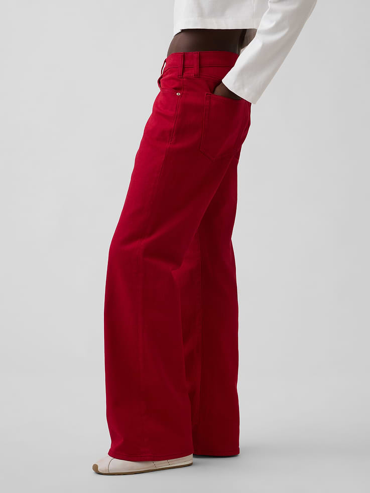 Image number 3 showing, Mid Rise Relaxed Flare Jeans