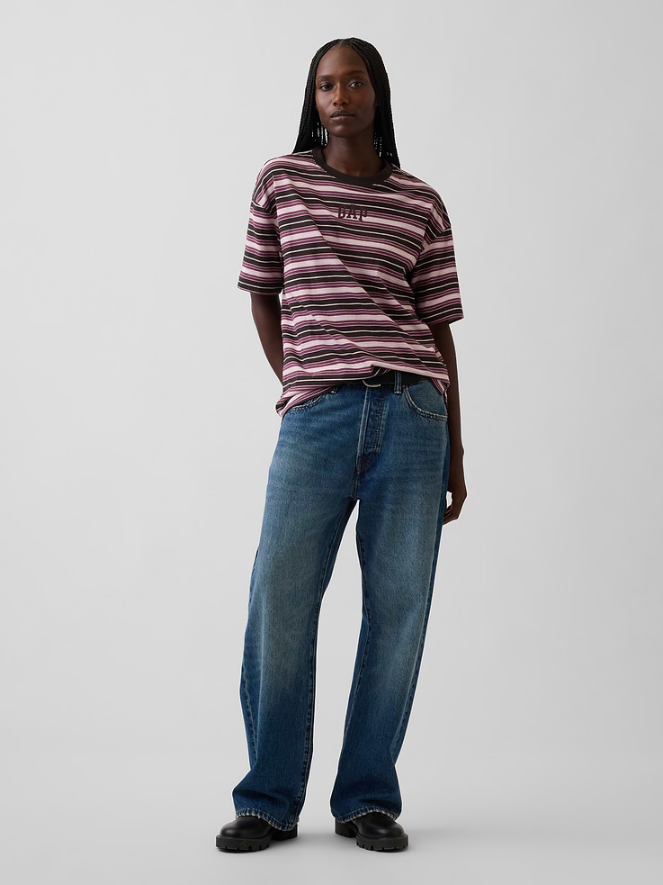 Image 2 of 5, Organic Cotton VintageSoft Oversized Logo T-Shirt