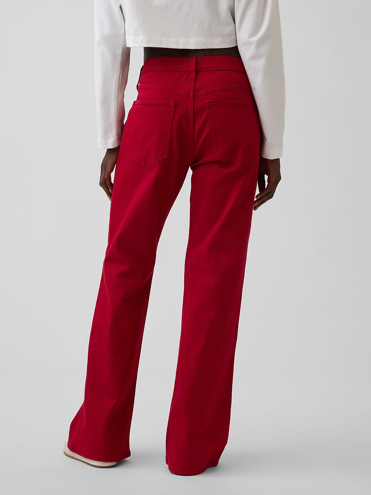 Image number 4 showing, Mid Rise Relaxed Flare Jeans