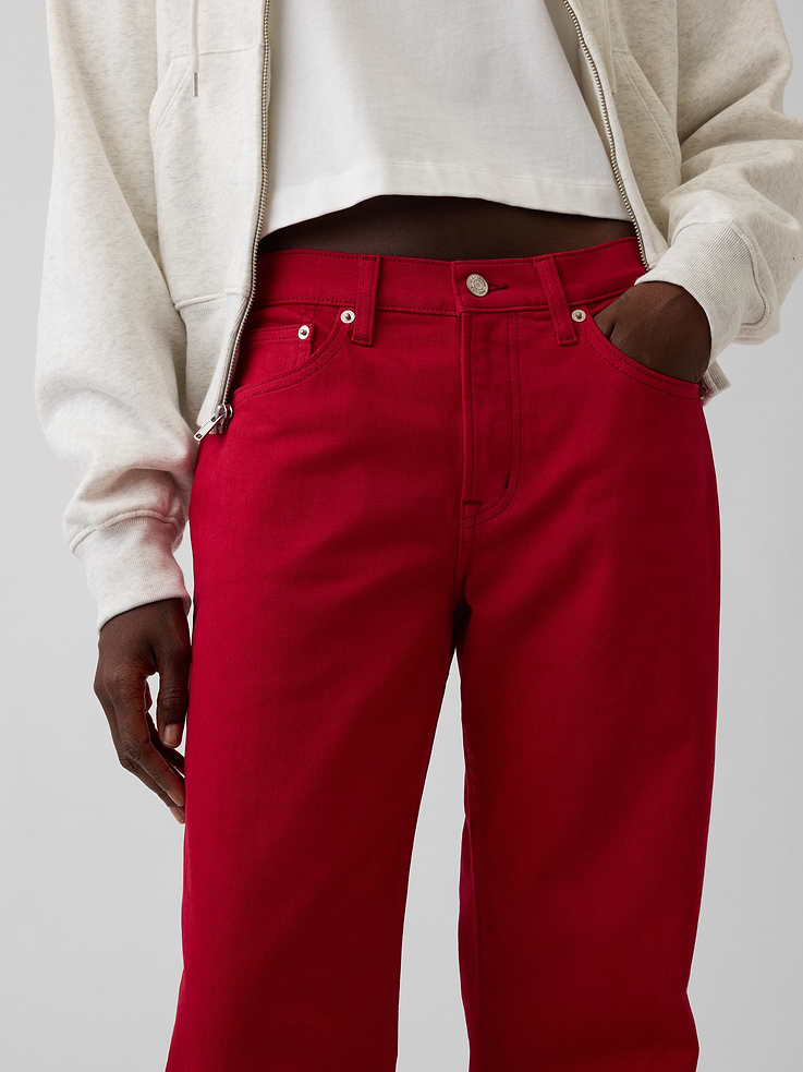 Image number 5 showing, Mid Rise Relaxed Flare Jeans