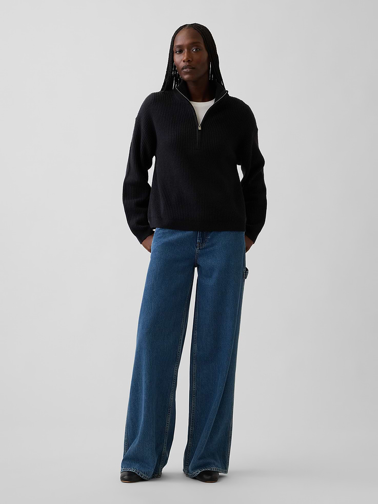 Image number 2 showing, CashSoft Oversized Half-Zip Pullover