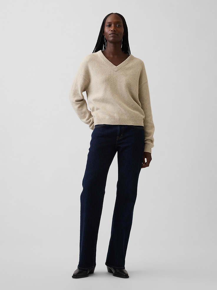 Image number 2 showing, CashSoft Oversized V-Neck Sweater