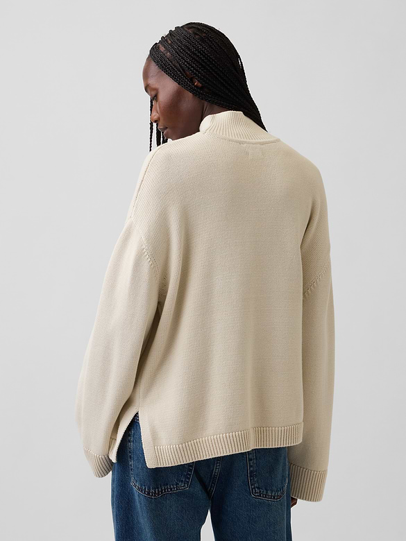 100% Cotton Oversized Turtleneck Sweater