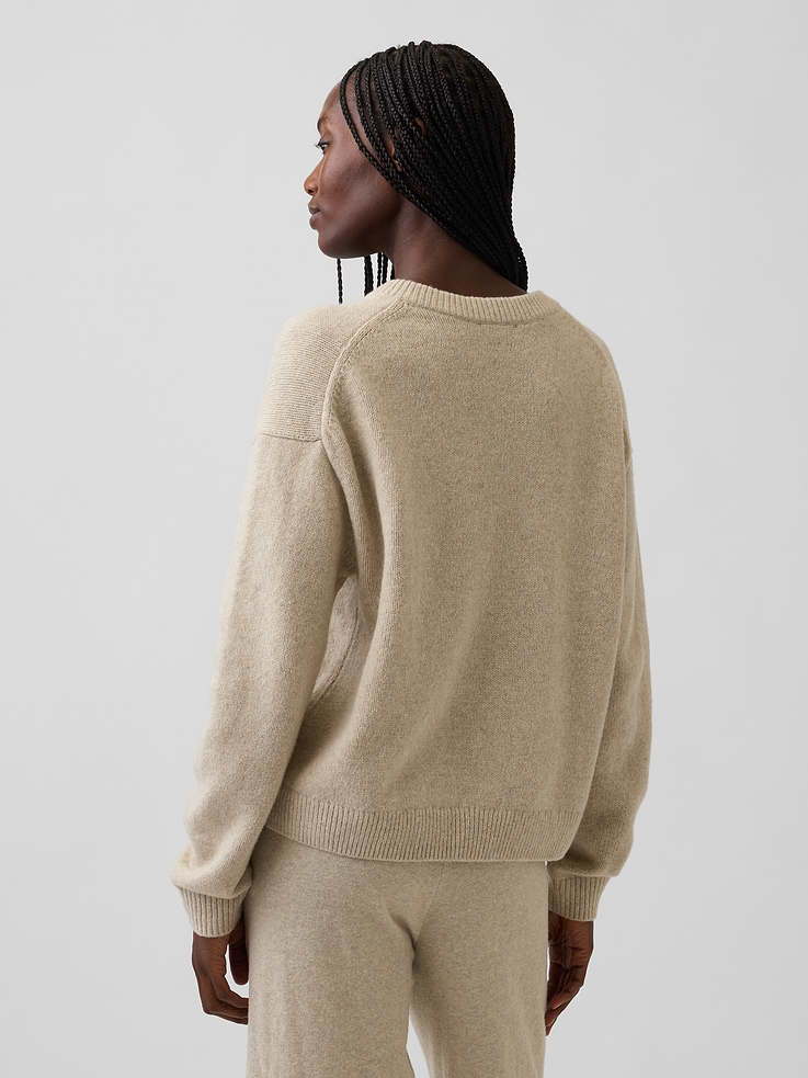 Image number 3 showing, CashSoft Oversized V-Neck Sweater