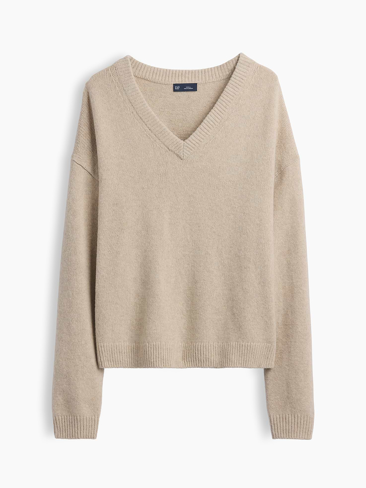 Image number 6 showing, CashSoft Oversized V-Neck Sweater