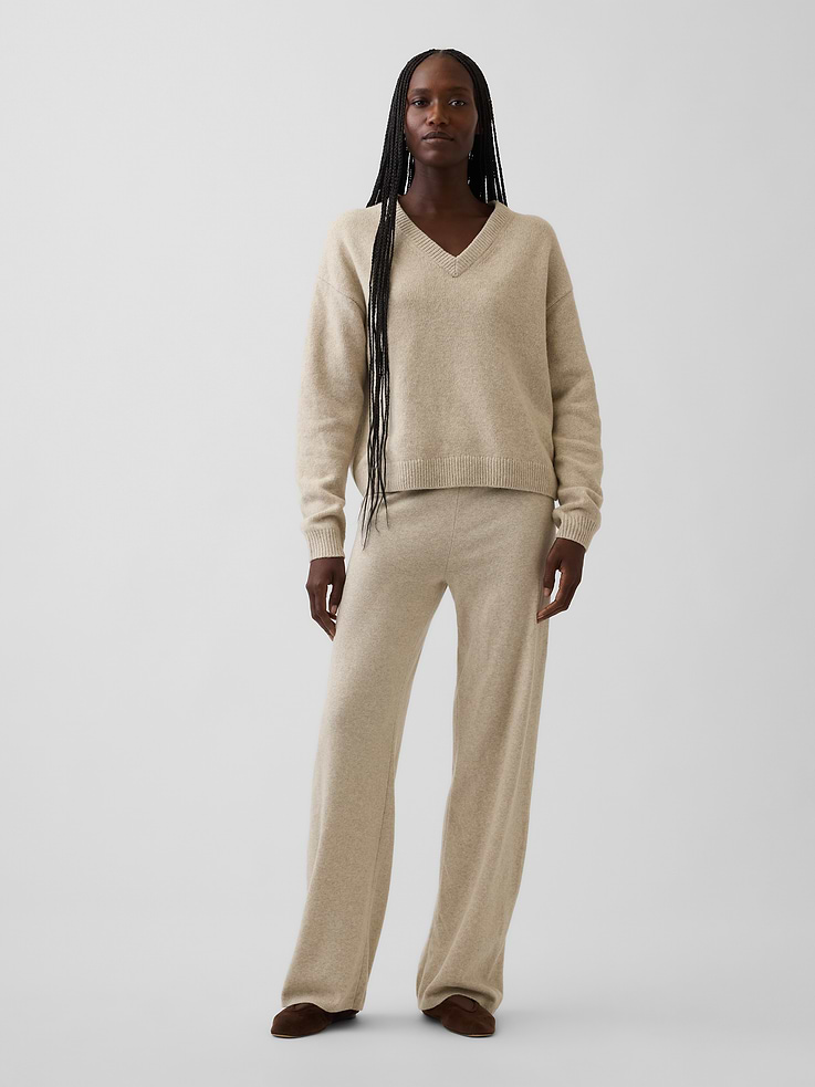 Image number 5 showing, CashSoft Oversized V-Neck Sweater