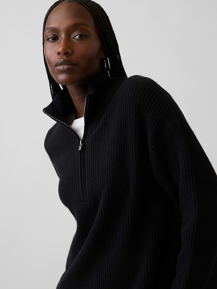 Image number 4 showing, CashSoft Oversized Half-Zip Pullover