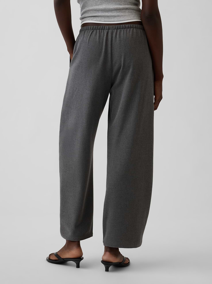 Image 4 of 6, Mid Rise Easy Barrel Ankle Pants