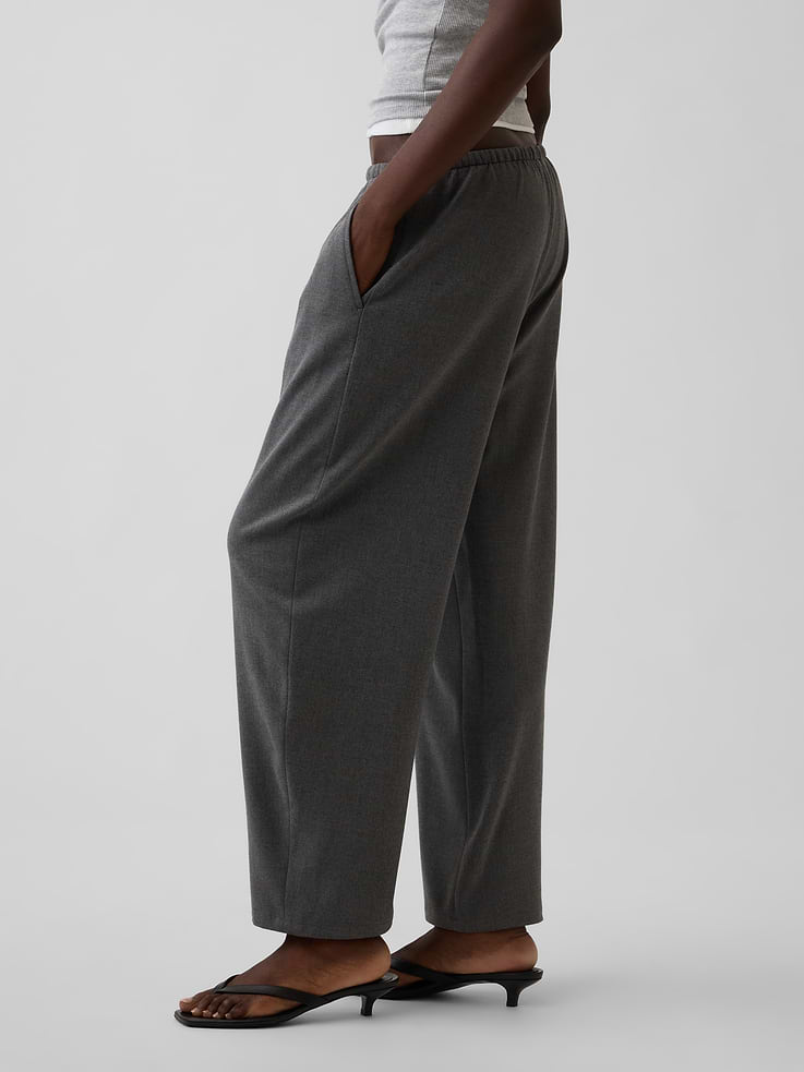 Image 3 of 6, Mid Rise Easy Barrel Ankle Pants