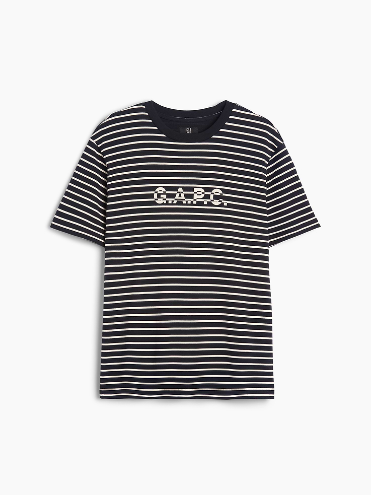 Image 7 of 8, Gap × A.P.C. Logo Stripe T-Shirt