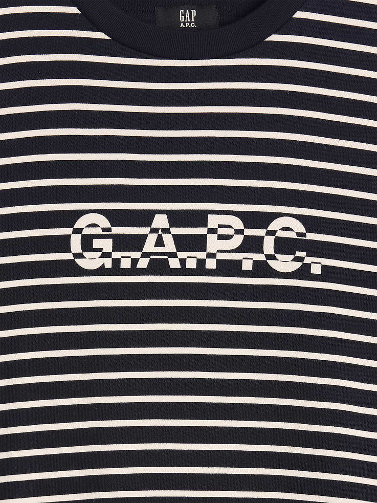 Image 5 of 8, Gap × A.P.C. Logo Stripe T-Shirt