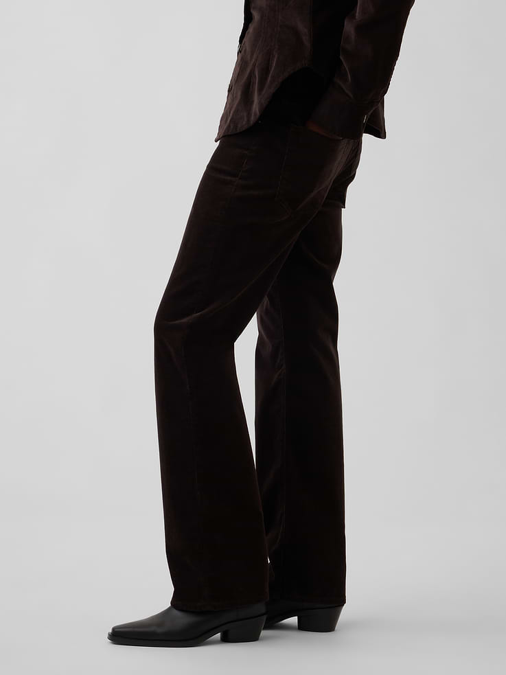Image number 3 showing, Mid Rise Corduroy Relaxed Straight Pants