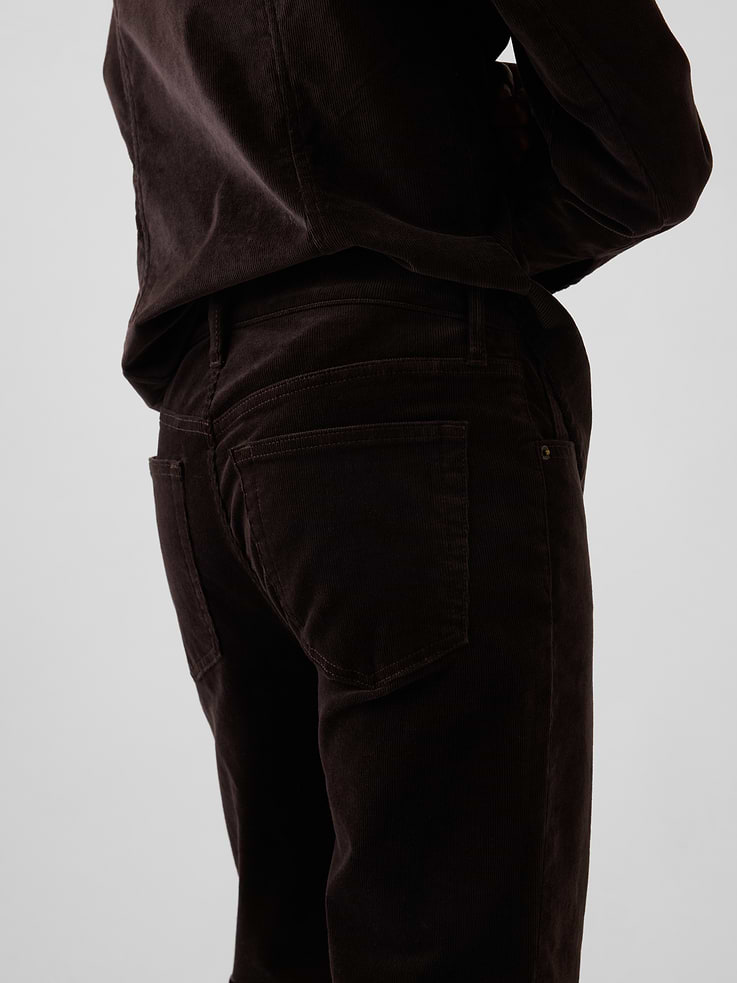 Image number 7 showing, Mid Rise Corduroy Relaxed Straight Pants