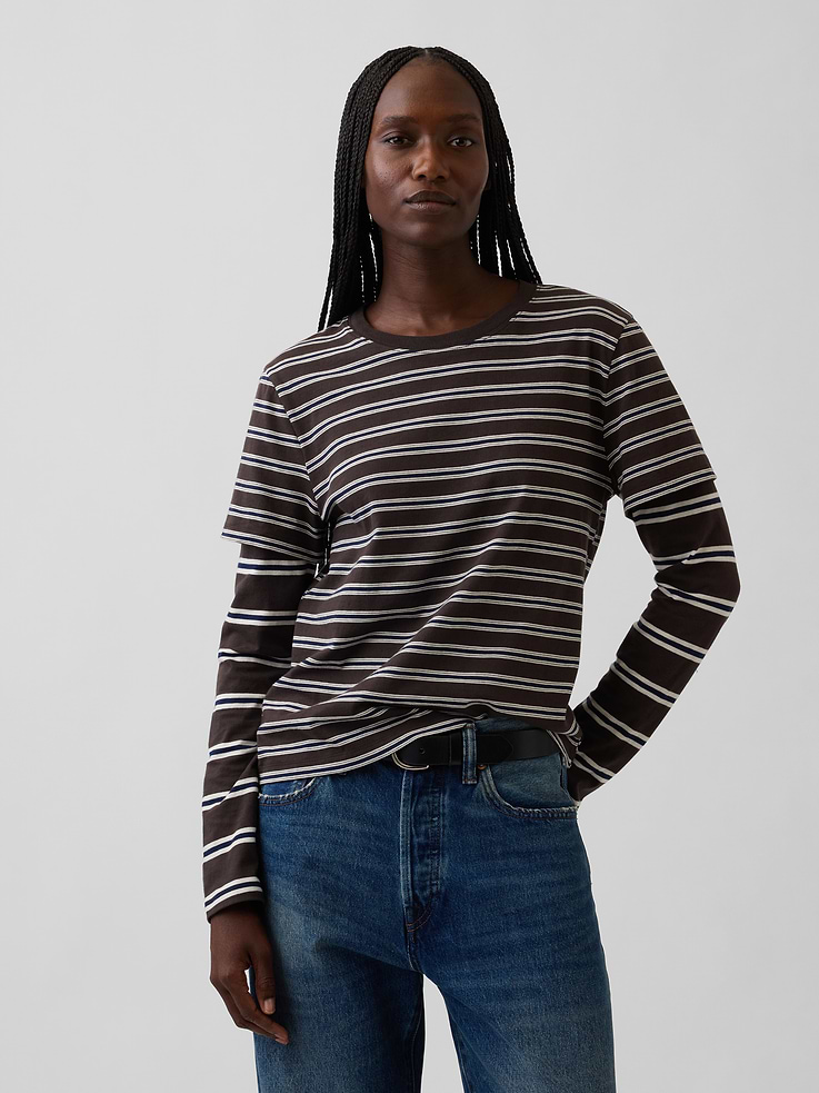 Image number 1 showing, Organic Cotton VintageSoft Double-Layer T-Shirt