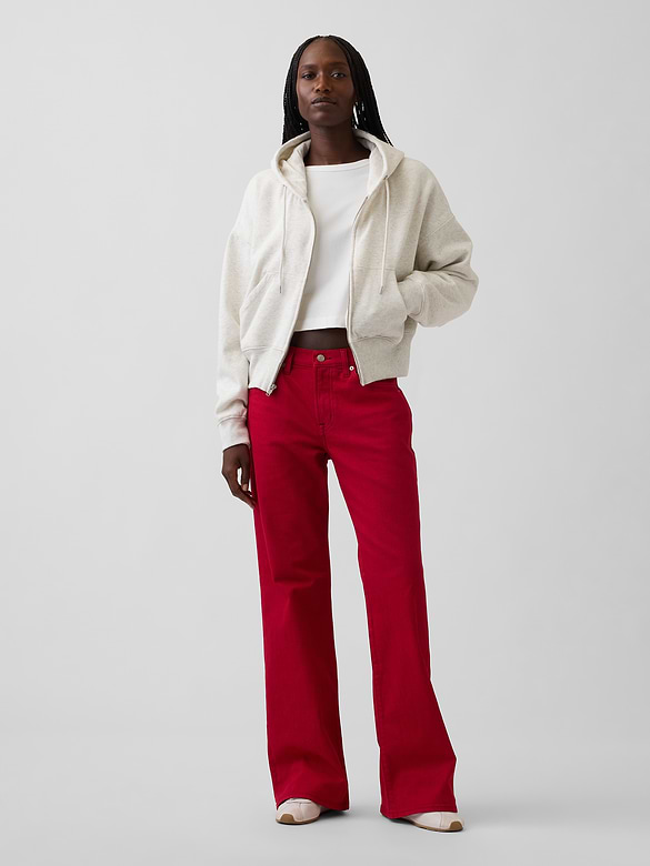 Mid Rise Relaxed Flare Jeans