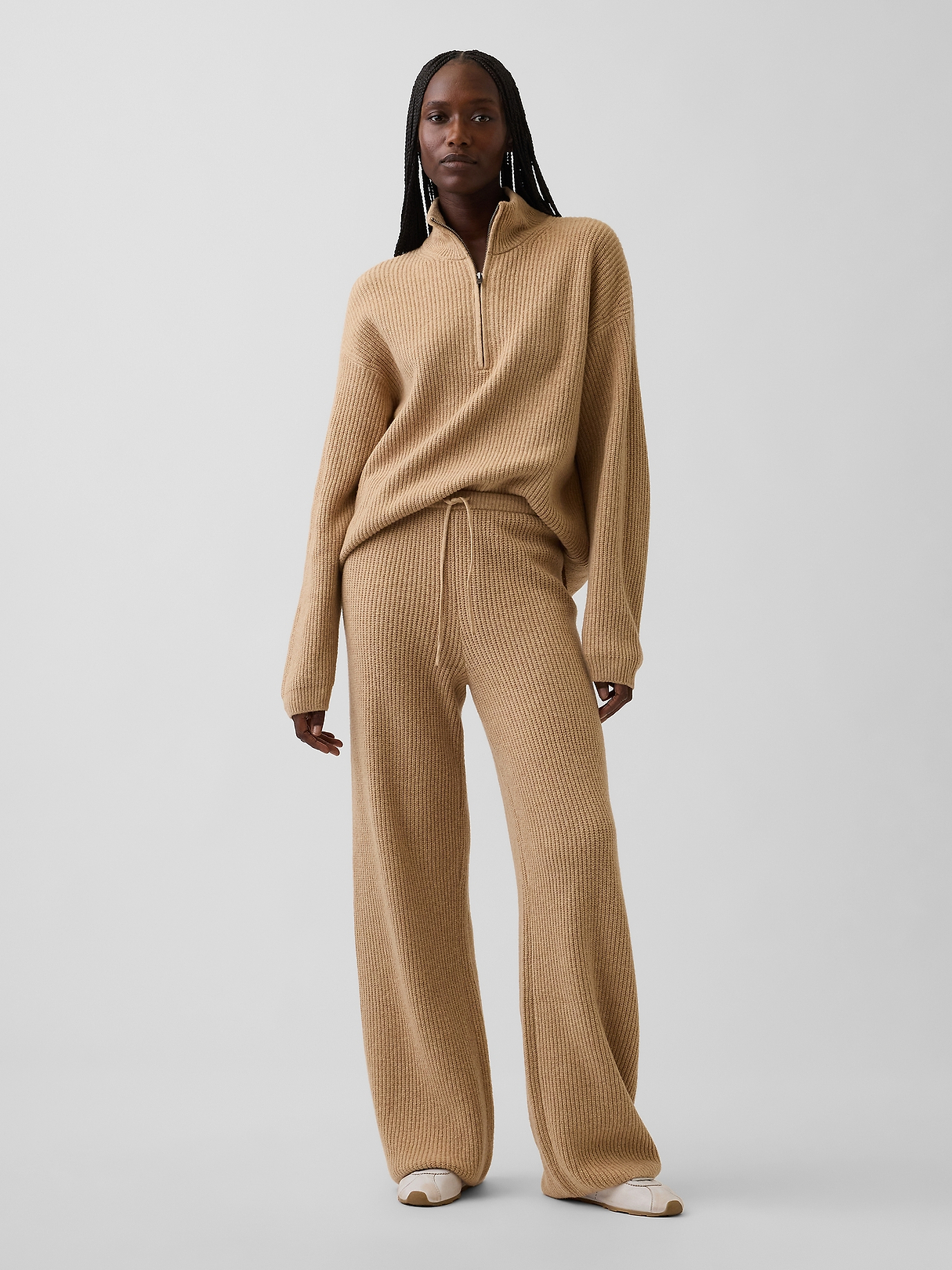 seed and soil Calm knit pants ベージュ F CashSoft Loose Shaker Sweater Pants | Gap