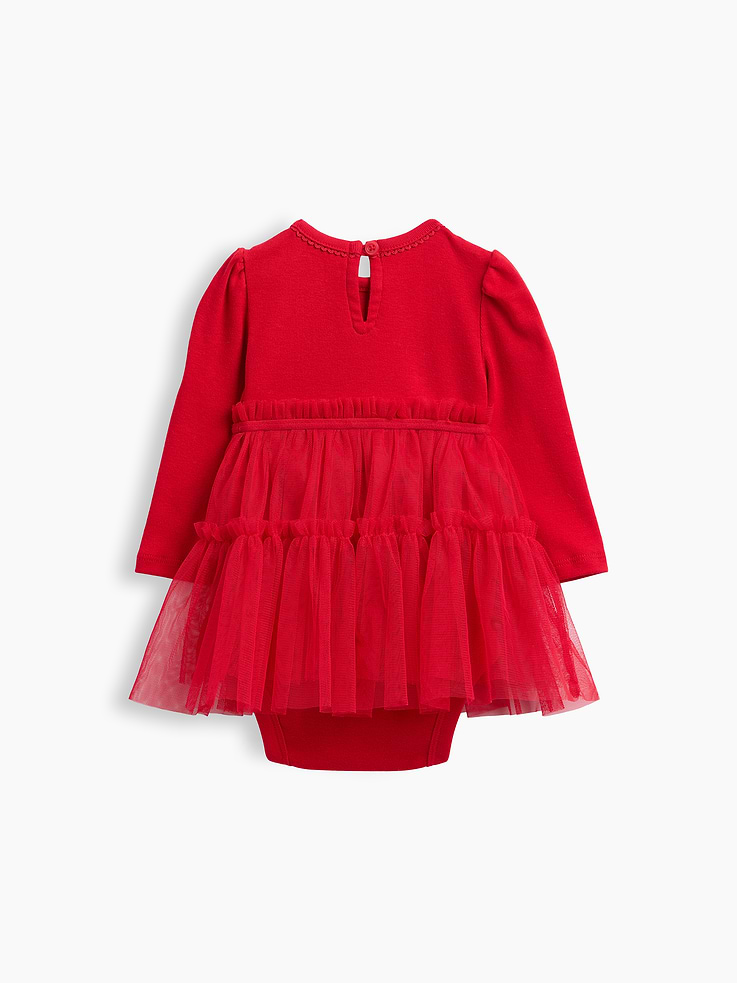 Image 3 of 3, Baby Tulle Dress Bodysuit
