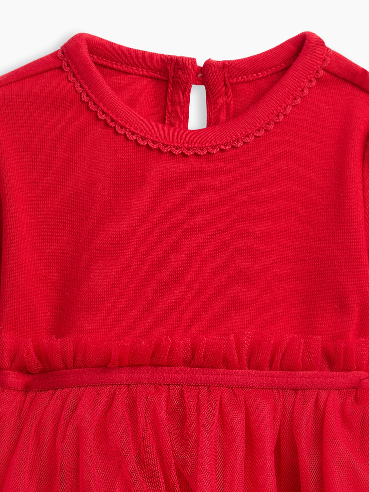 Image 2 of 3, Baby Tulle Dress Bodysuit