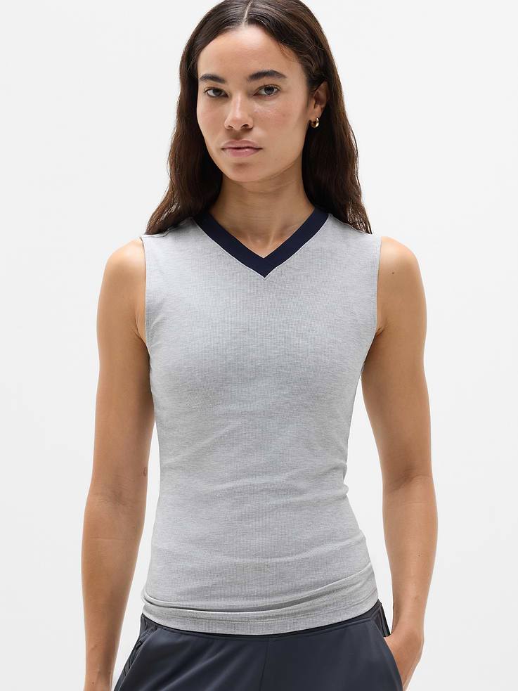 Image 1 of 5, FOR: Your workday commute and weekend travels, from meetings to meetups, FEEL: Silky-soft, premium modal with subtle rib texture, FAVE: A wardrobe essential that forever matches your favorite bottoms, Product #1174532