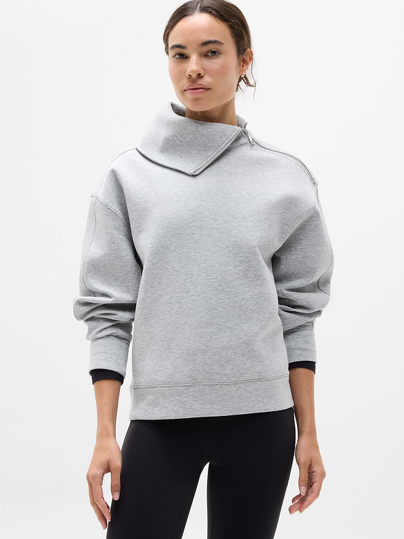 Form Knit Shawl Collar Sweatshirt