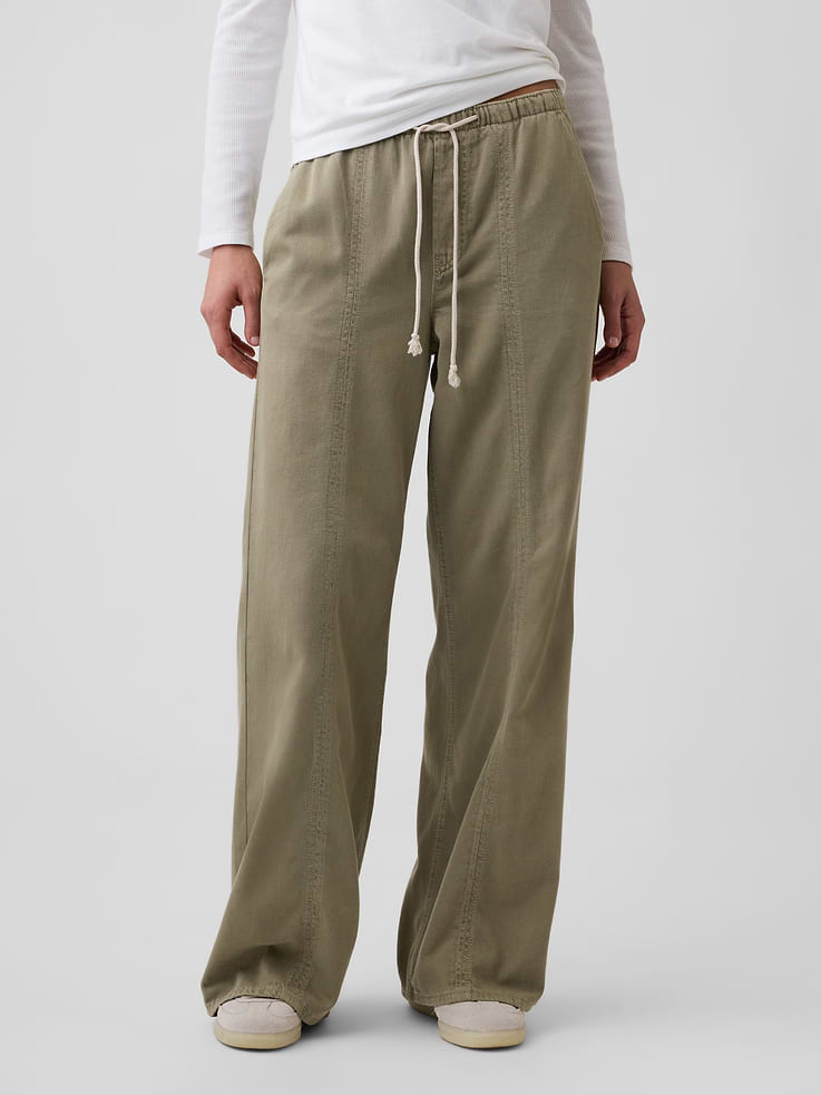 Image number 2 showing, Mid Rise SuperLight Pull-On Wide-Leg Jeans