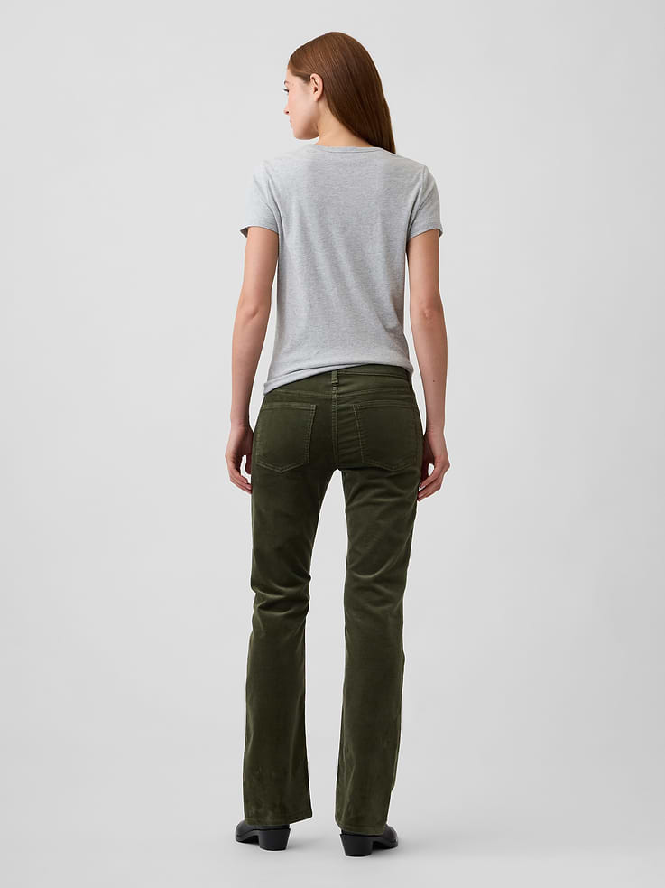 Image 4 of 7, Mid Rise Boot Corduroy Pants